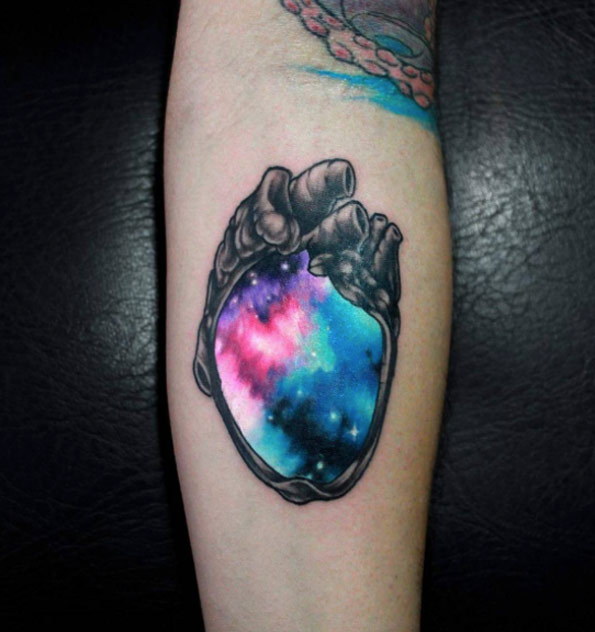 Galaxy Heart Tattoo by Juan David Rendón