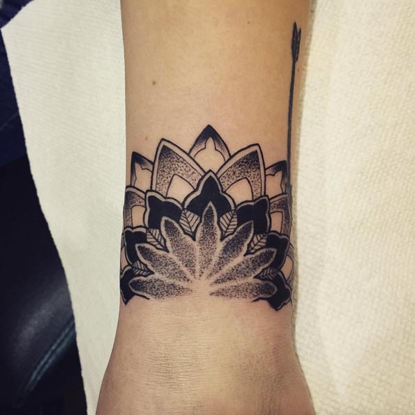 Mandala Wrist Tattoo by Daniel Baker