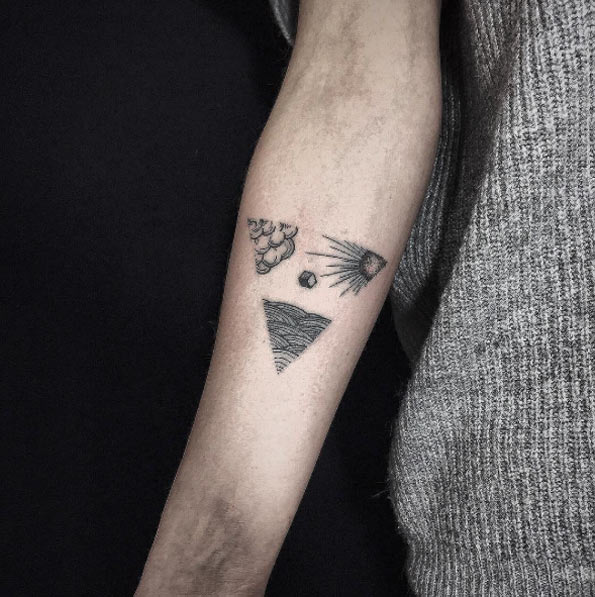 Triangular Glyph Tattoo by Atramors