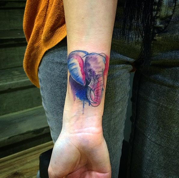 38 Creative Watercolor Tattoos Any Animal Lover Will Enjoy - TattooBlend