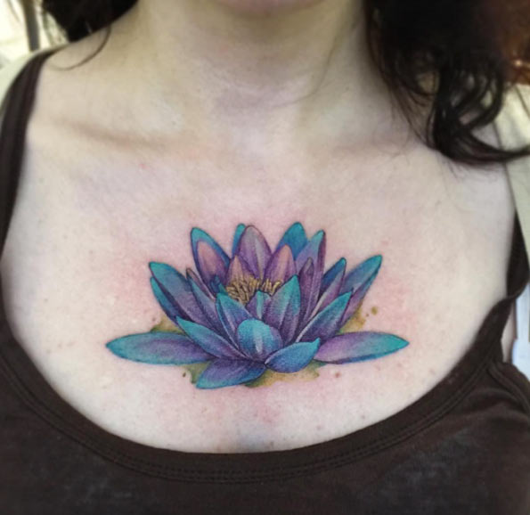 Lotus Flower Tattoo by June Jung