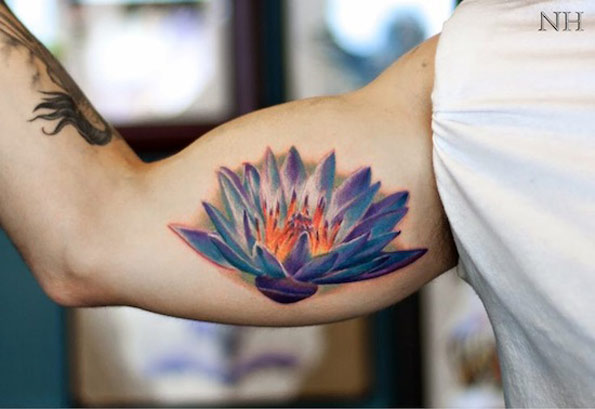 Lotus Flower Tattoo Design by Nick Hart