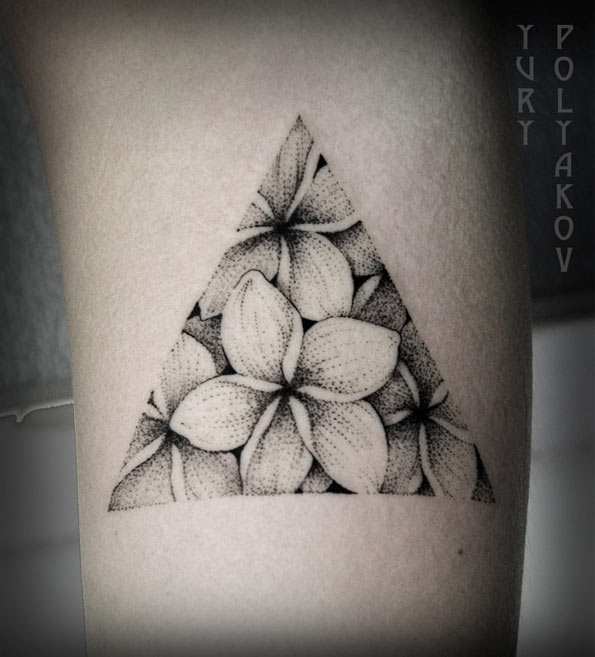 Floral Glyph Tattoo by Yury Polyakov