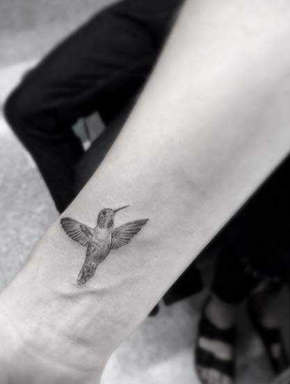 Miniature Hummingbird Tattoo by Doctor Woo