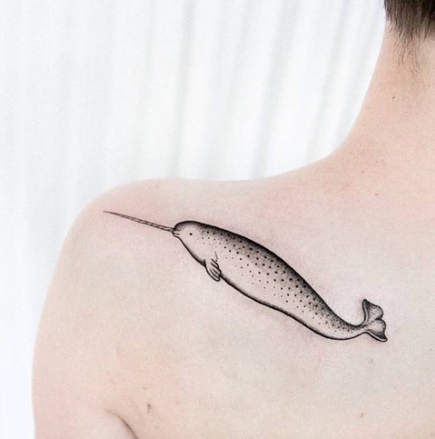 Narwhal Tattoo by Uls Metzger