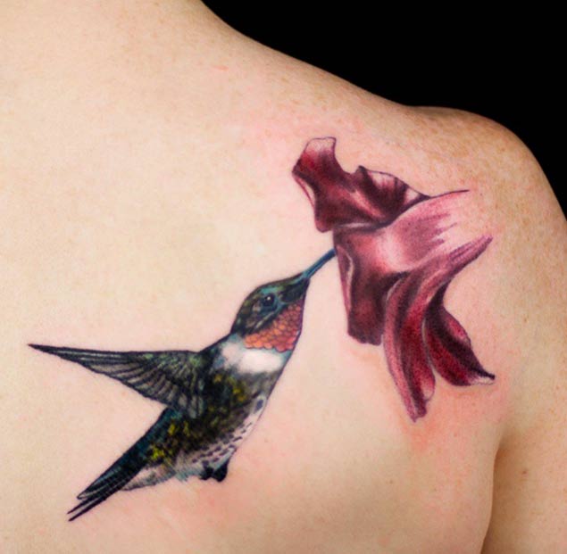 Hummingbird Tattoo Design by Nick Hart