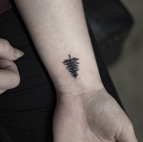 Tree Tattoo on Wrist by Georgia Grey
