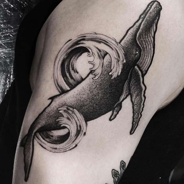 Whale Tattoo Design by Sou