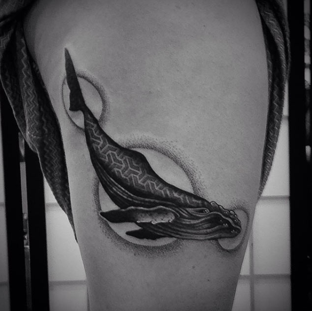 Humpback Whale Tattoo by Ben Doukakis