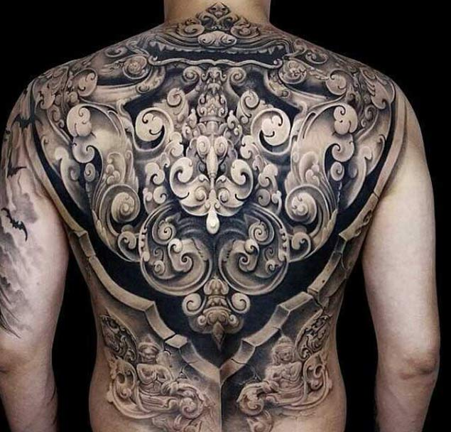 31 Breathtaking Full Back Tattoo Designs - TattooBlend