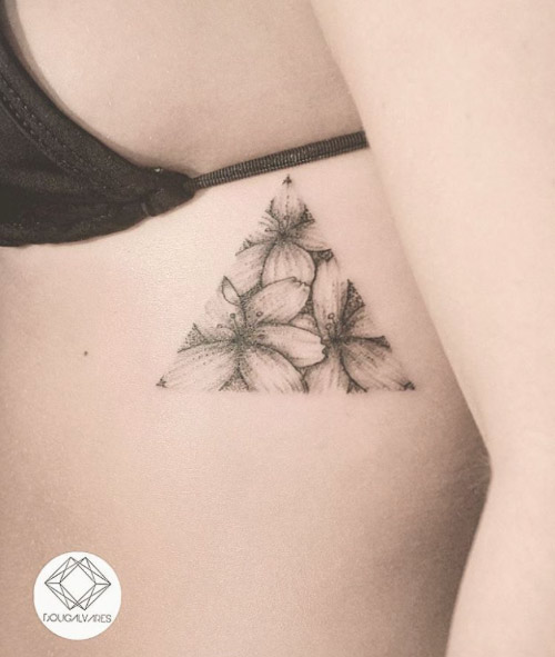 Floral Glyph Tattoo by Douglas Alvares