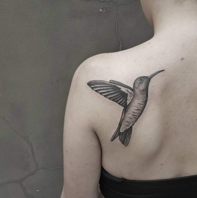 Hummingbird Tattoo by Ben Doukakis