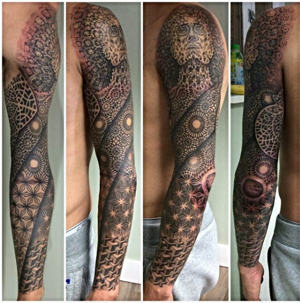 Alex Grey Sleeve Tattoo by Eric The Viking