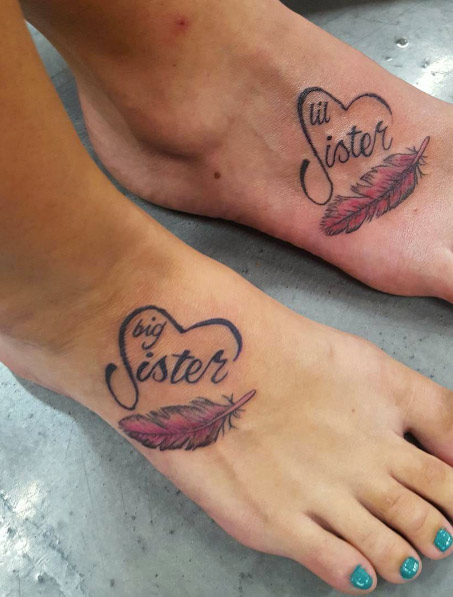 Big sister lil' sister tattoos by Big Jasen