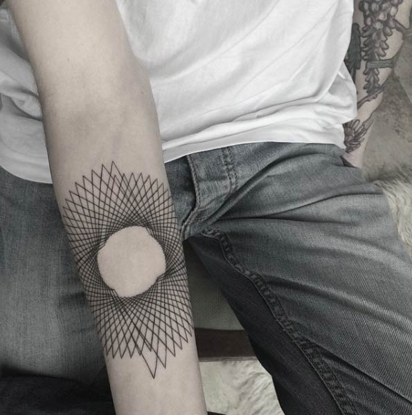 Geometric Forearm Tattoo by Balazs Bercsenyi