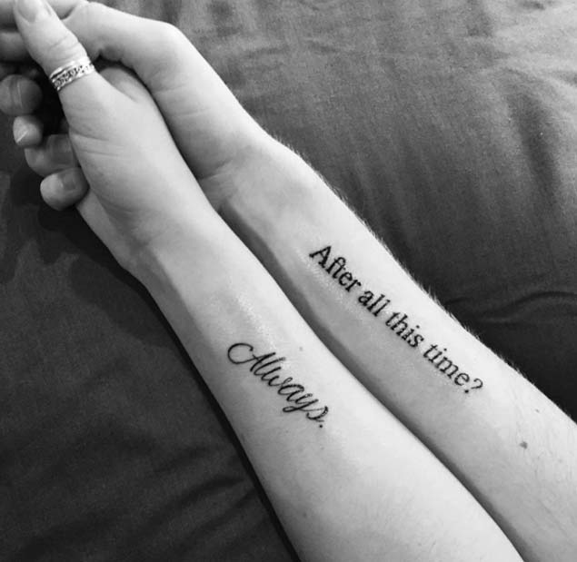 Harry Potter Couple Tattoo by Masha Thomas