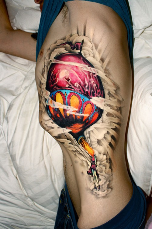 48 Incredible Hot Air Balloon Tattoo Designs - TattooBlend