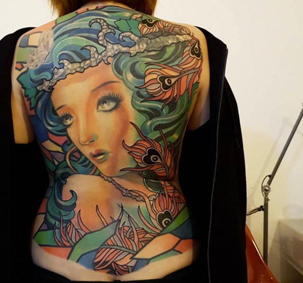 Full Back Piece by Ael Lim Singapore