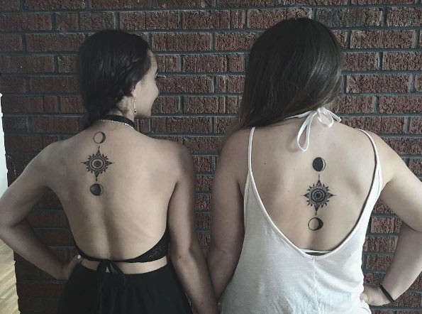 Cosmic sister tattoos by Eydon Sara