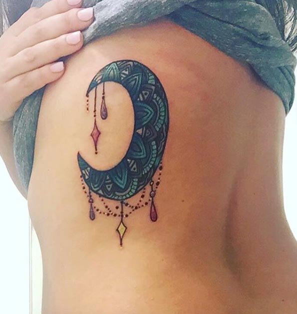 Mandala Moon Tattoo