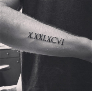 36 Exquisite Roman Numeral Tattoo Designs - TattooBlend