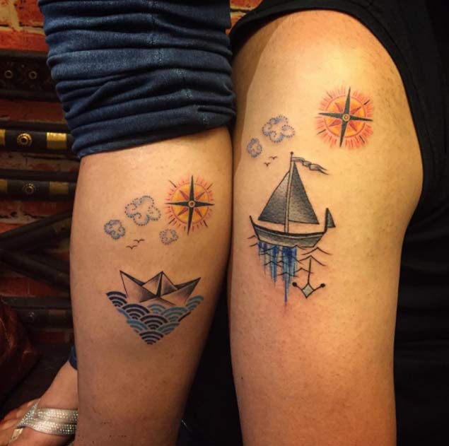 Ship Couple Tattoos by Greesh Bhambhani