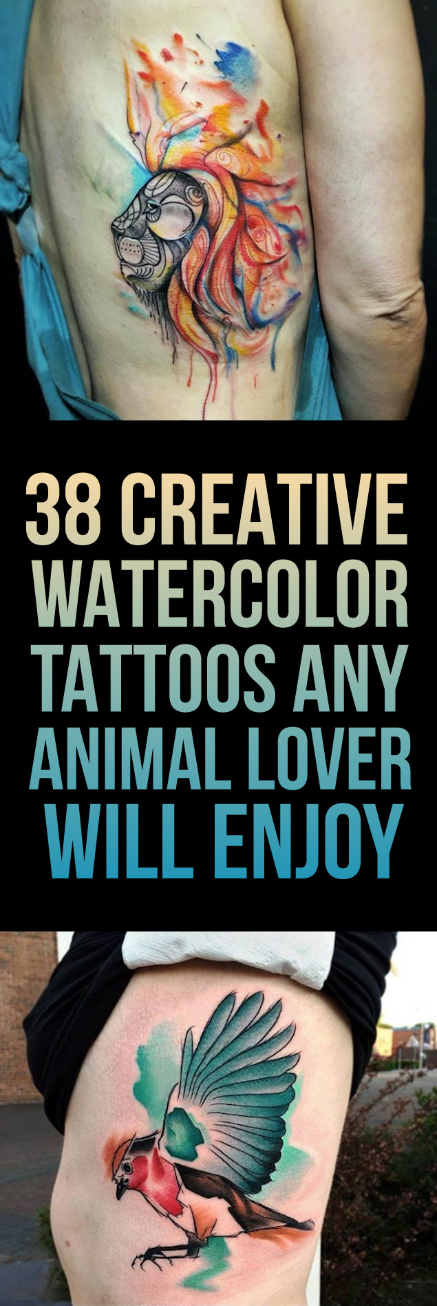 38 Creative Watercolor Tattoos Designs | TattooBlend