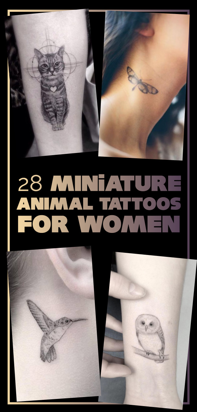 28 Miniature Animal Tattoos for Women | TattooBlend