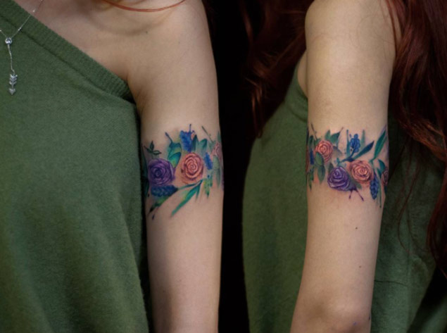 Watercolor Flower Tattoo by Lenara