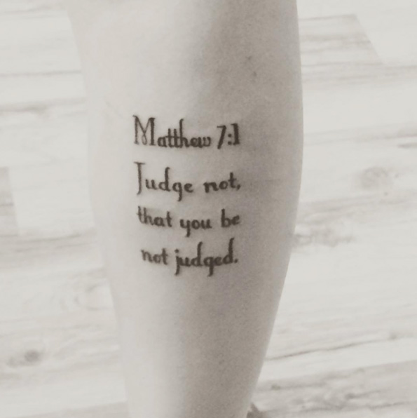 Bible Verse Tattoo by Double J Ink