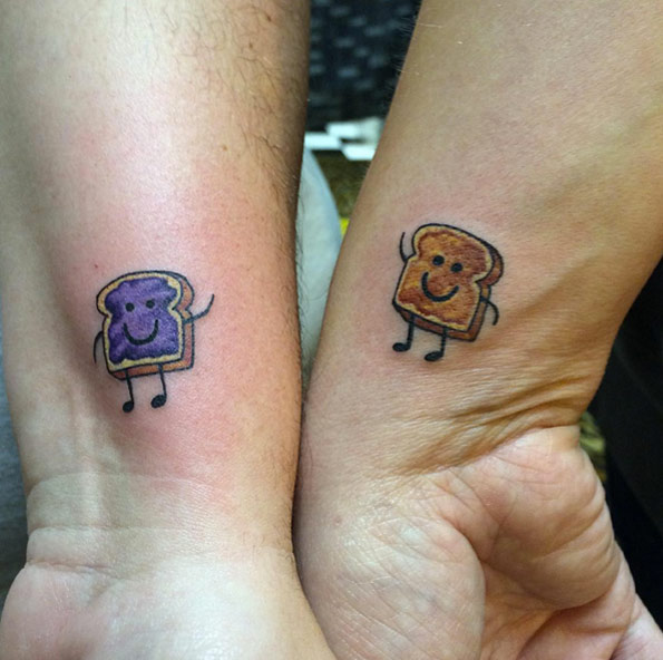 PB & J Best Friend Tattoos by Steffen Jewell