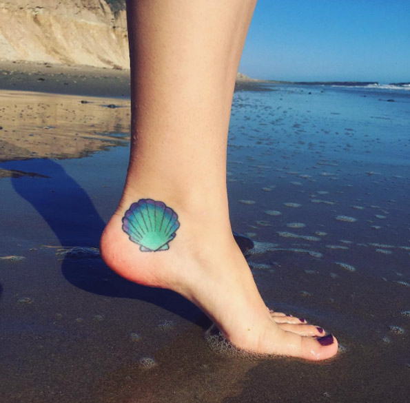 Seashell Tattoo on Foot