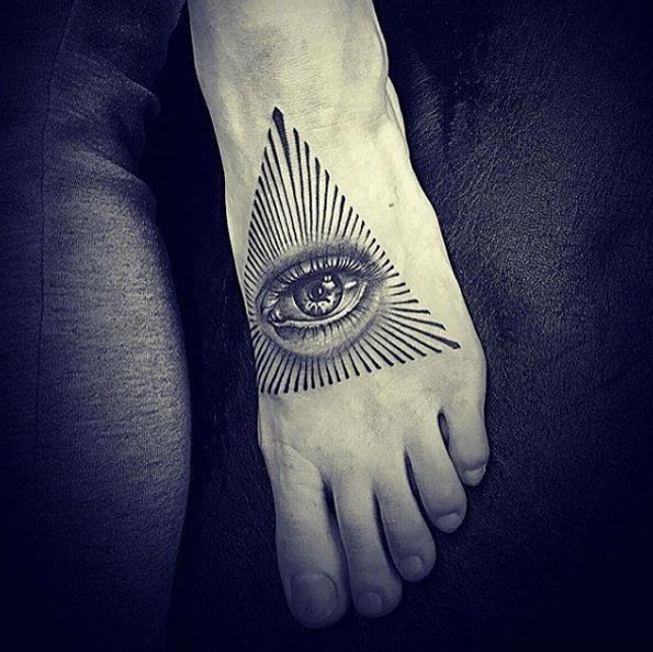 Eye of Providence Foot Tattoo by 2k