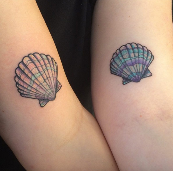 Best Friend Seashell Tattoos