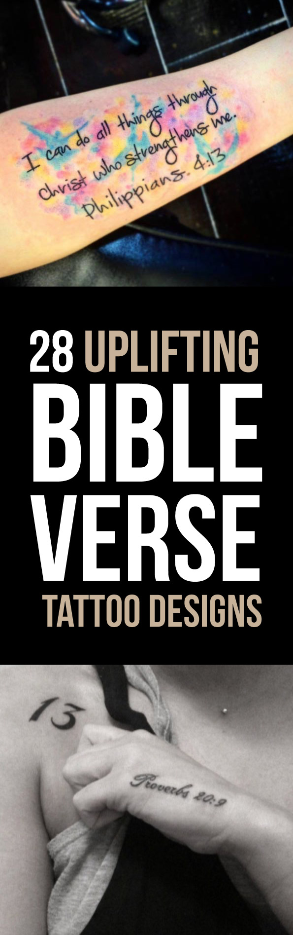 28 Uplifting Bible Verse Tattoos | TattooBlend