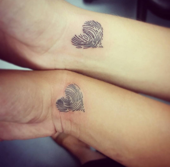 Best Friend Fingerprint Tattoos by Kai