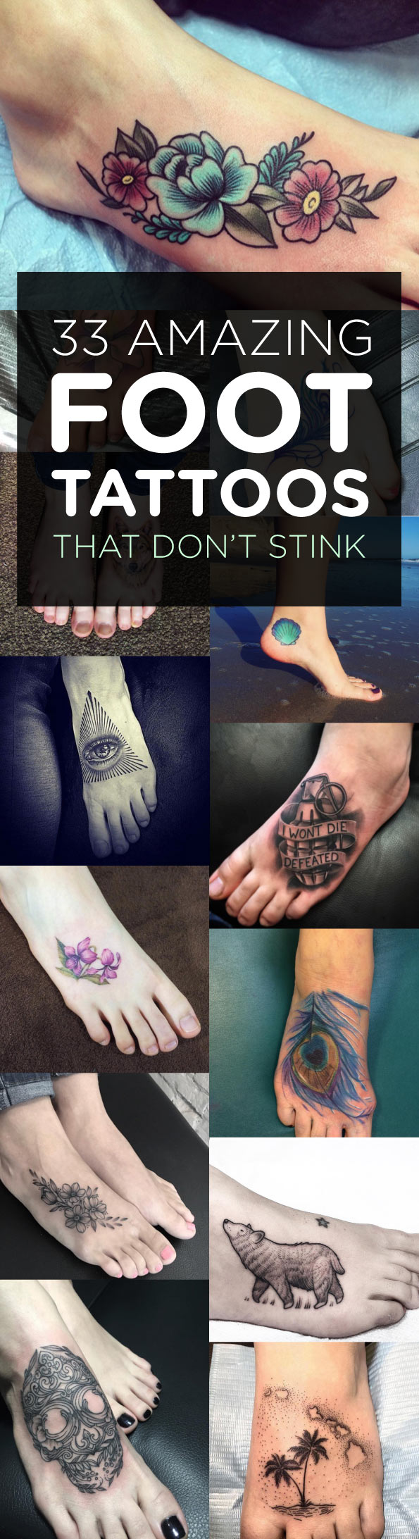 33 Amazing Foot Tattoos That Don't Stink | TattooBlend