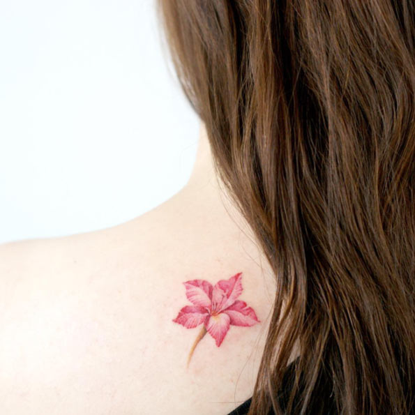 Gladiolus Flower Tattoo by Doy