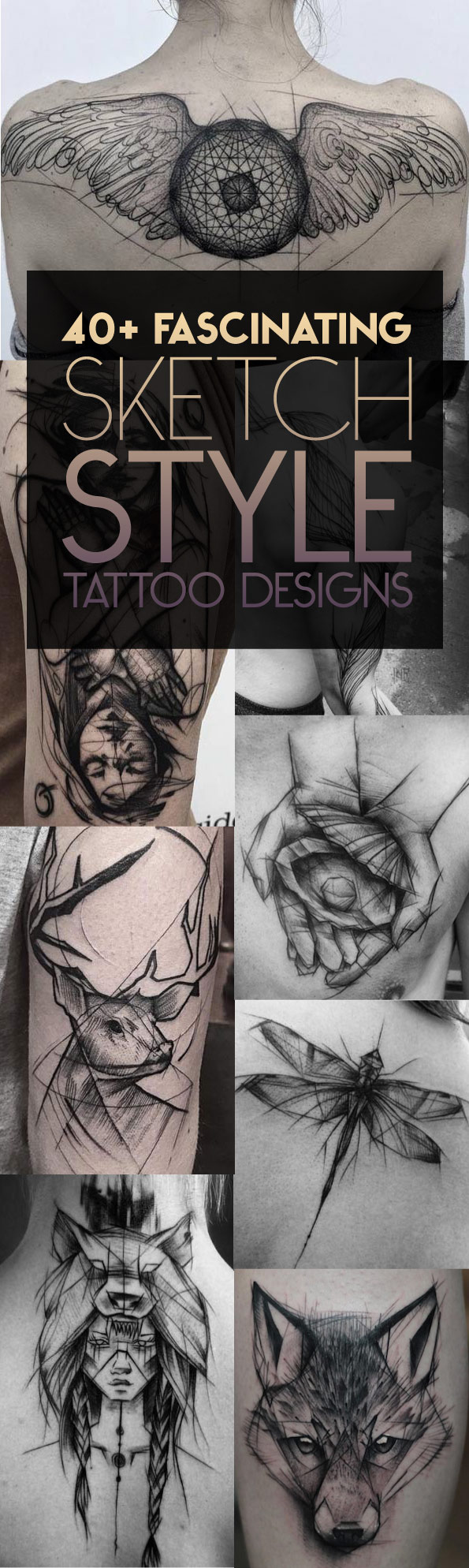 40+ Fascinating Sketch Style Tattoo Designs TattooBlend