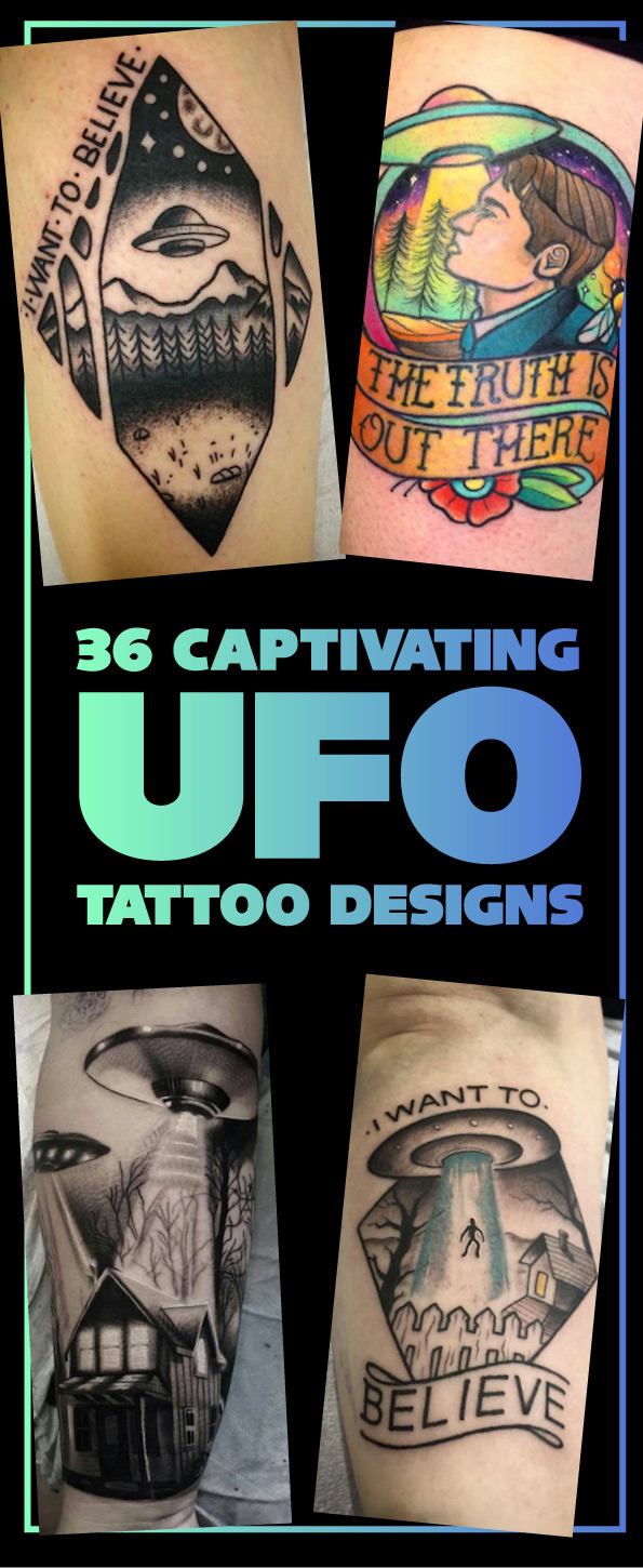 36 Captivating UFO Tattoo Designs | TattooBlend