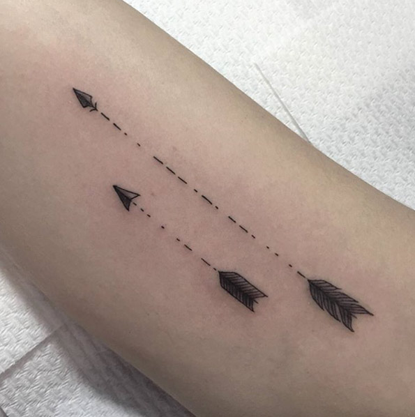 Simple Arrow Tattoo by Jai Cheong