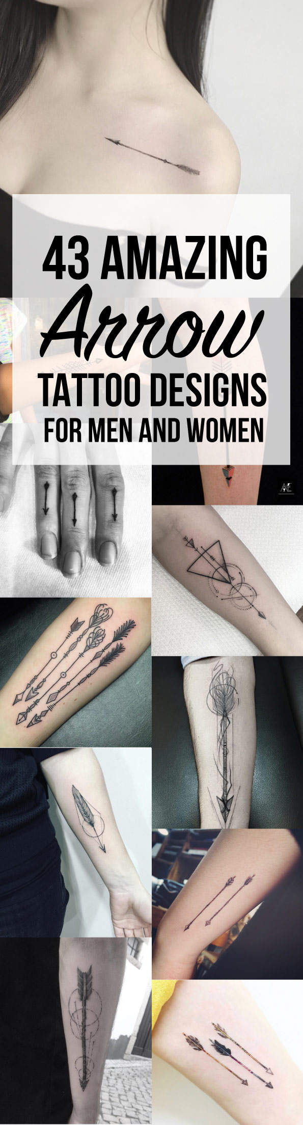 43 Amazing Arrow Tattoo Designs for Men and Women