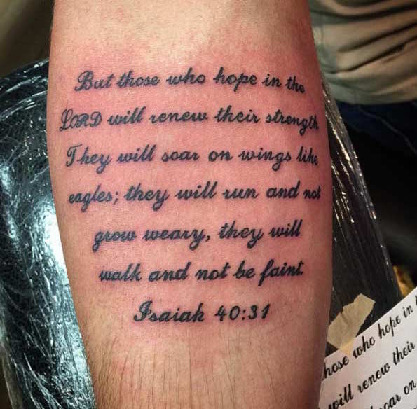 Bible Verse Tattoo by Angelina Badali