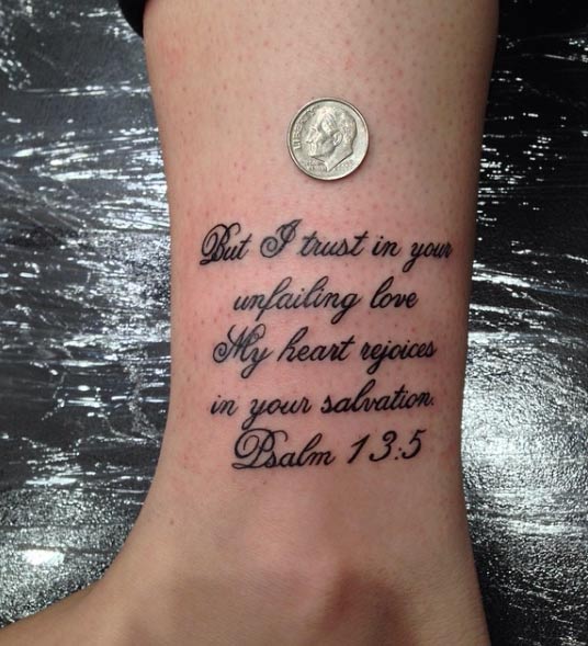 Bible Verse Tattoo by Angel
