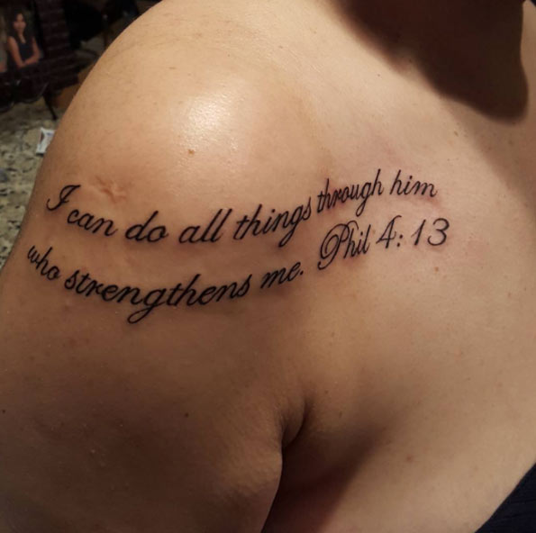 Bible Verse Tattoo by Angel Dee