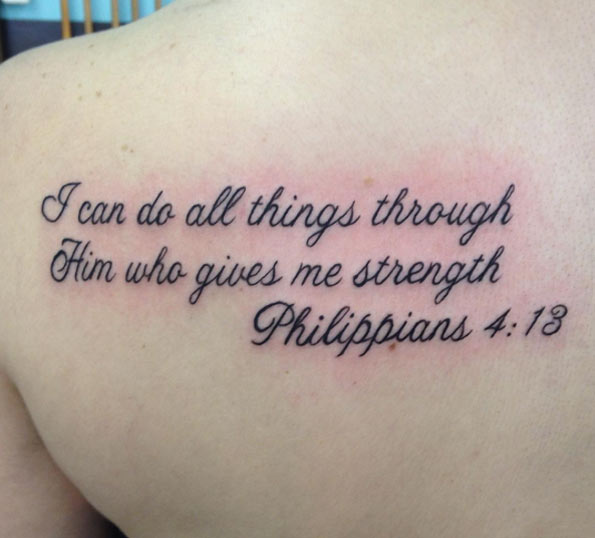 Bible Verse Tattoo by Amanda Riner