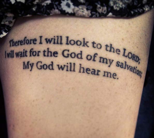 Micah Bible Verse Tattoo by Sarah Schmeiser