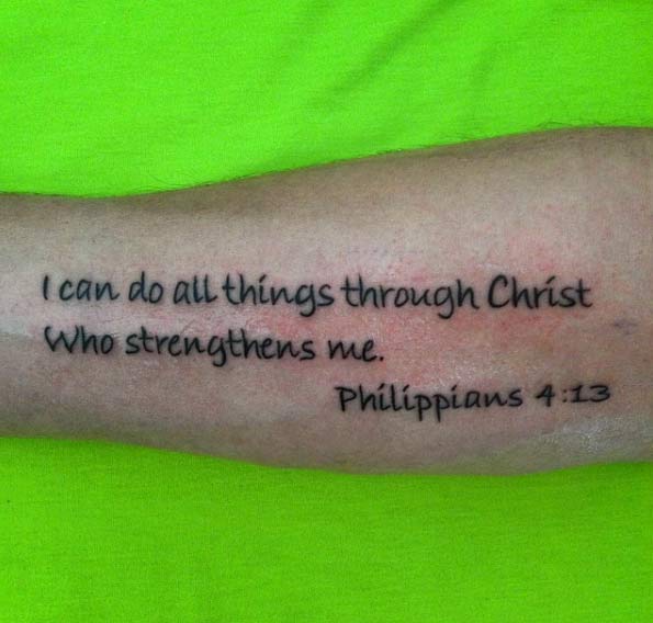 Philippians 4:13 Tattoo Design