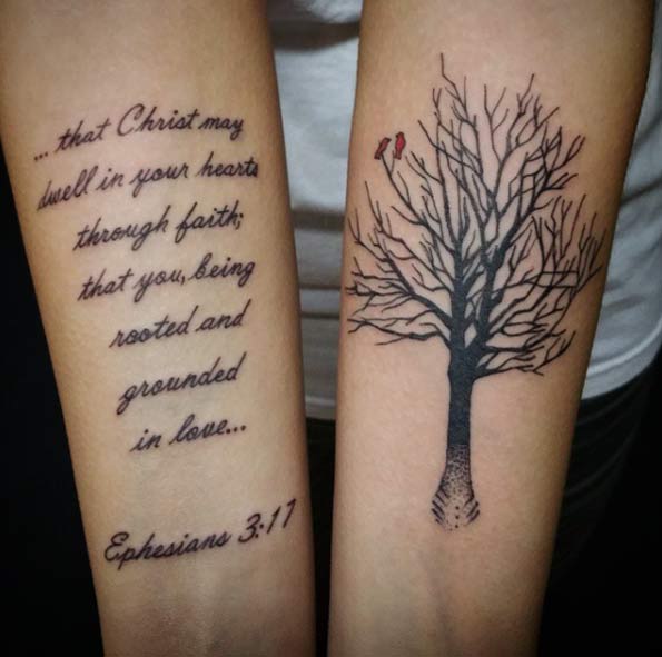 Ephesians Bible Verse Tattoo by Rachelle Carroll