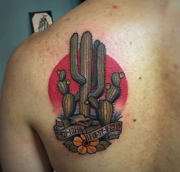 Cactus Tattoo Design by Abel Sanchez
